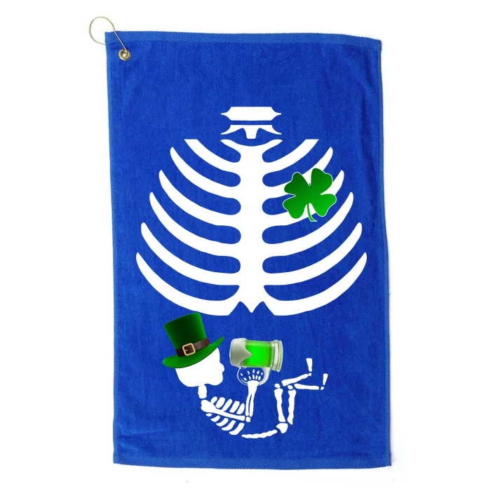 Irish Pregnant Skeleton Baby Beer Platinum Collection Golf Towel