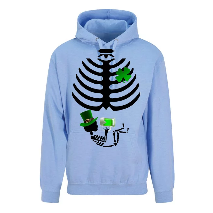 Irish Pregnant Skeleton Baby Beer Unisex Surf Hoodie