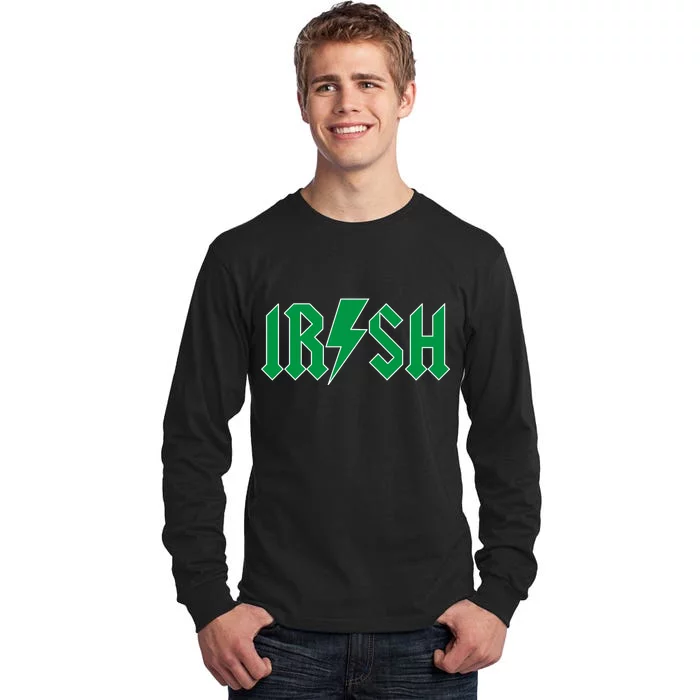 Irish Rocks Logo Music Parody St Patricks Day Tall Long Sleeve T-Shirt