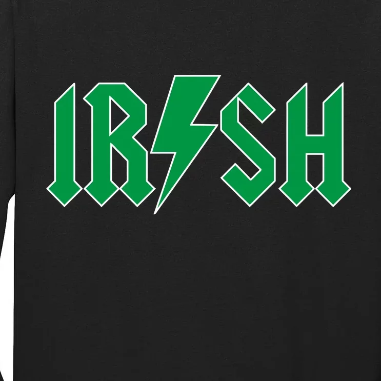 Irish Rocks Logo Music Parody St Patricks Day Tall Long Sleeve T-Shirt