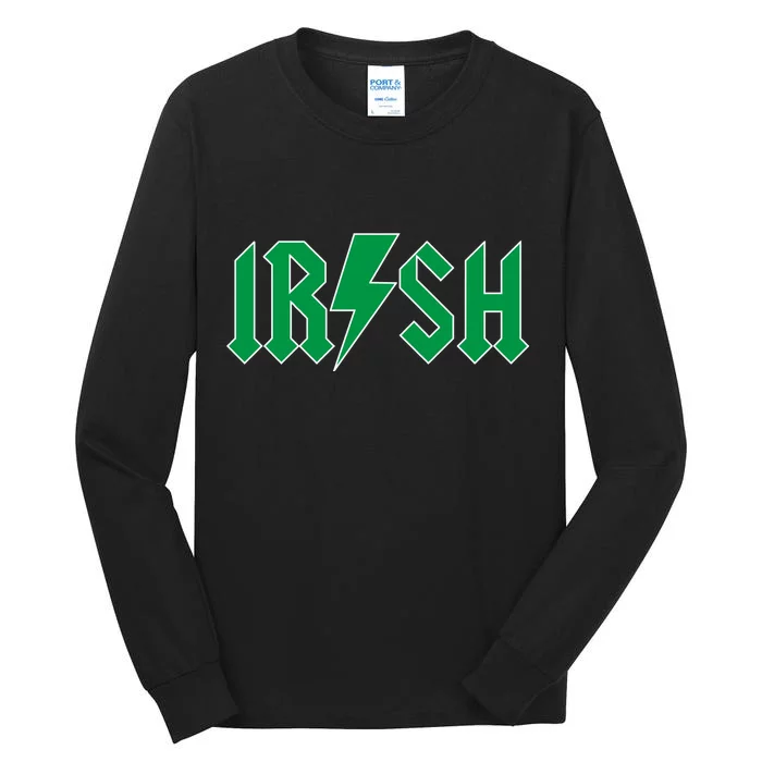 Irish Rocks Logo Music Parody St Patricks Day Tall Long Sleeve T-Shirt