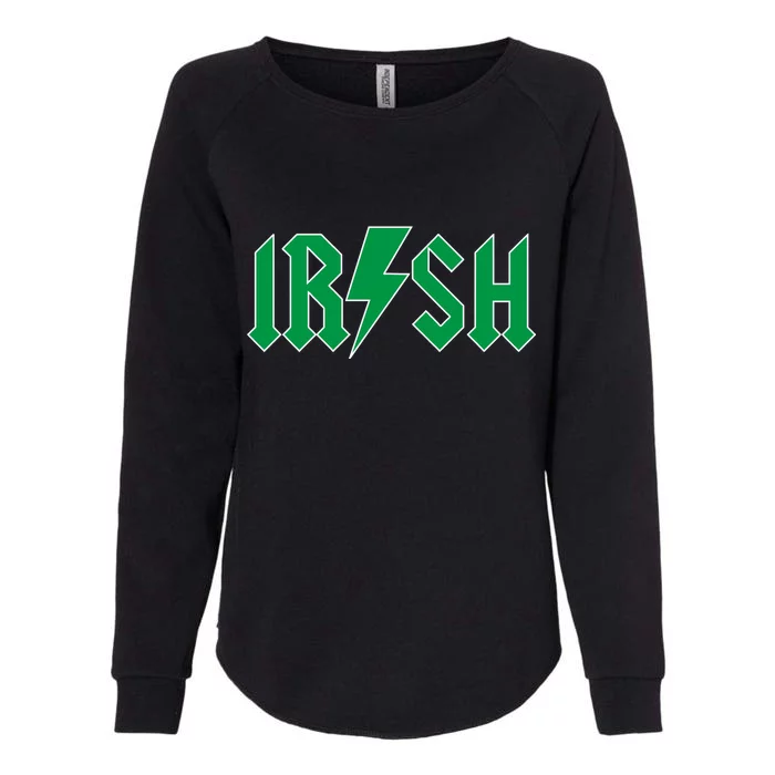 Irish Rocks Logo Music Parody St Patricks Day Womens California Wash Sweatshirt