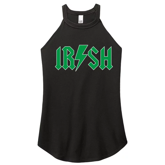 Irish Rocks Logo Music Parody St Patricks Day Women’s Perfect Tri Rocker Tank