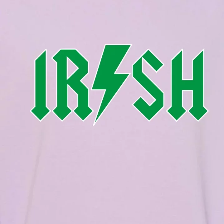 Irish Rocks Logo Music Parody St Patricks Day Garment-Dyed Sweatshirt