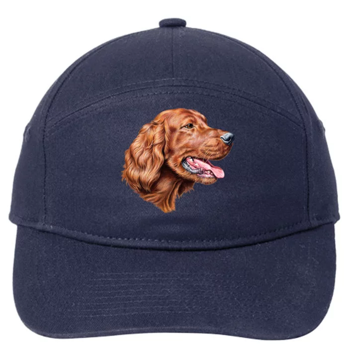 Irish Setter Portrait 7-Panel Snapback Hat