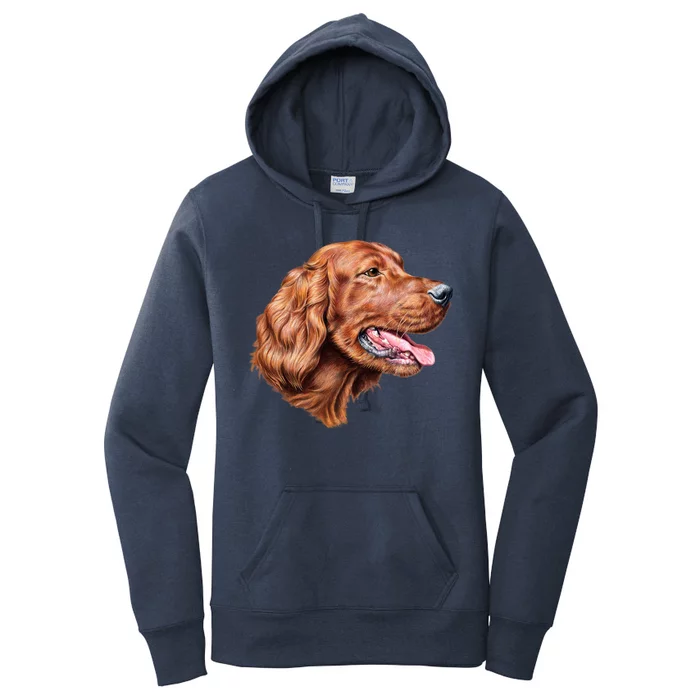 Irish Setter Portrait Women's Pullover Hoodie