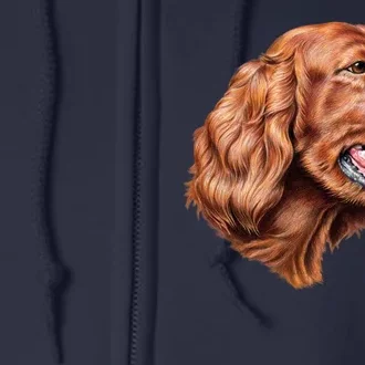 Irish Setter Portrait Full Zip Hoodie