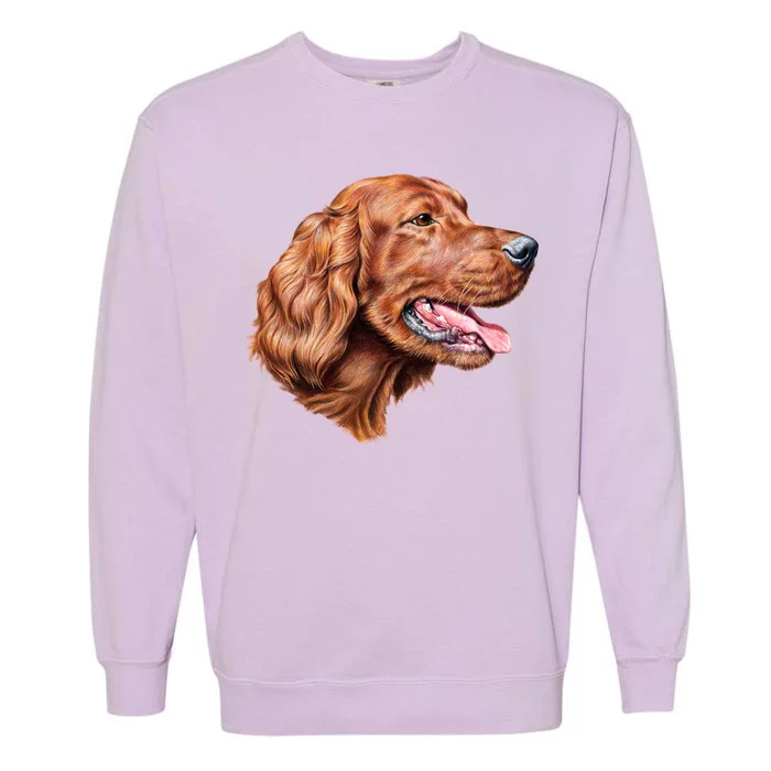 Irish Setter Portrait Garment-Dyed Sweatshirt