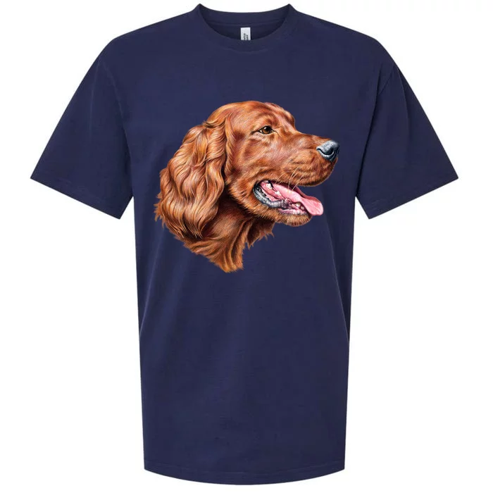 Irish Setter Portrait Sueded Cloud Jersey T-Shirt