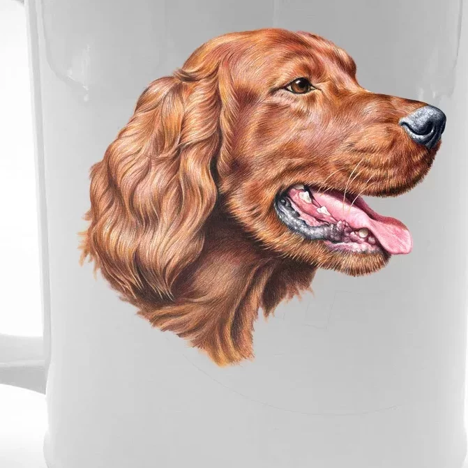 Irish Setter Portrait Front & Back Beer Stein