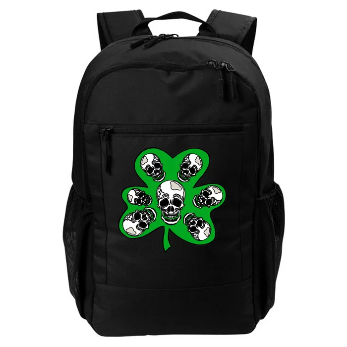 Irish Shamrock Clover Skulls Daily Commute Backpack