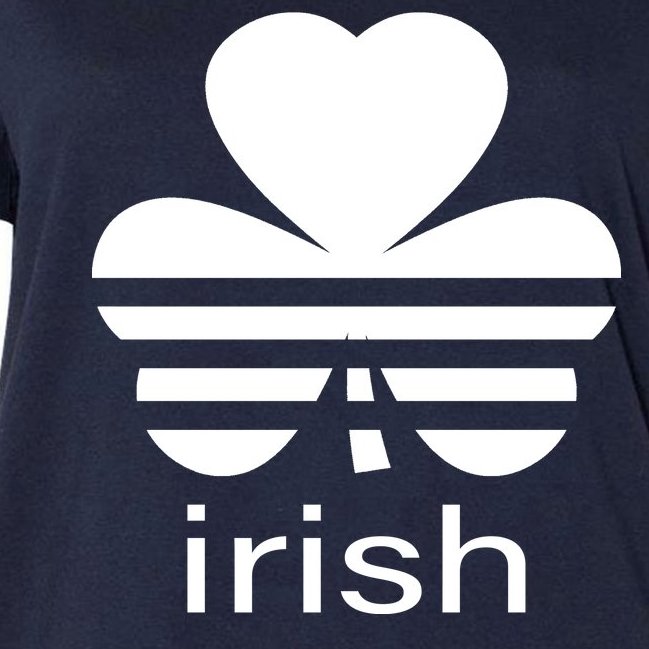 Irish Shamrock Logo Women's V-Neck Plus Size T-Shirt