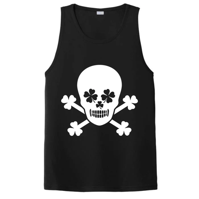 Irish Shamrock Skull Performance Tank