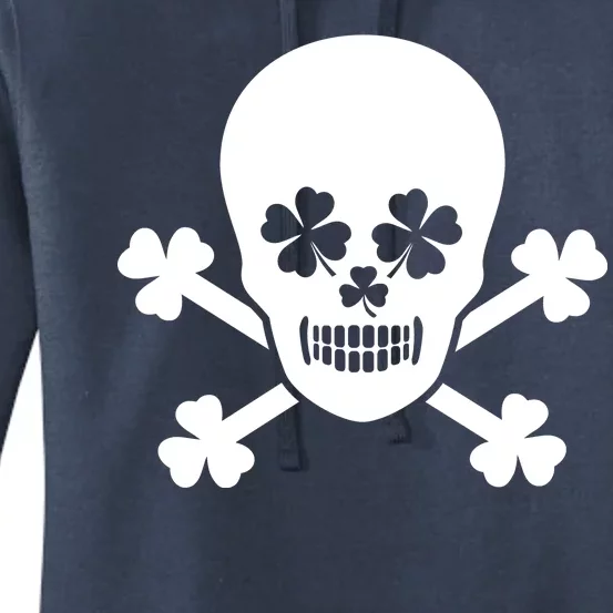 Irish Shamrock Skull Women's Pullover Hoodie