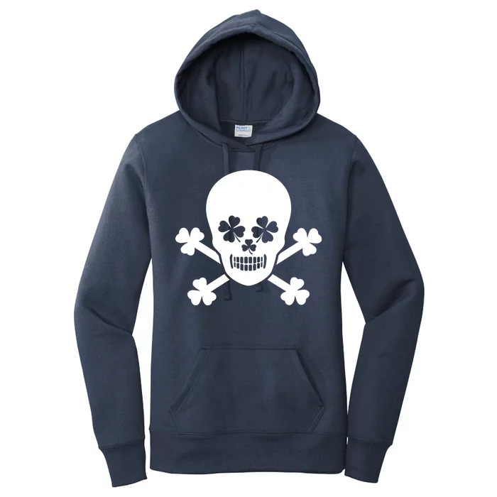 Irish Shamrock Skull Women's Pullover Hoodie