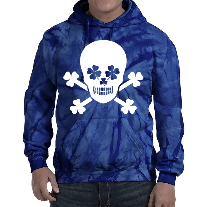 Irish Shamrock Skull Tie Dye Hoodie