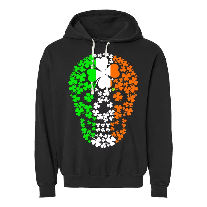 Irish Skull Ireland Clover Garment-Dyed Fleece Hoodie