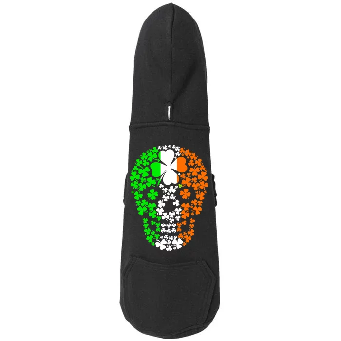 Irish Skull Ireland Clover Doggie 3-End Fleece Hoodie