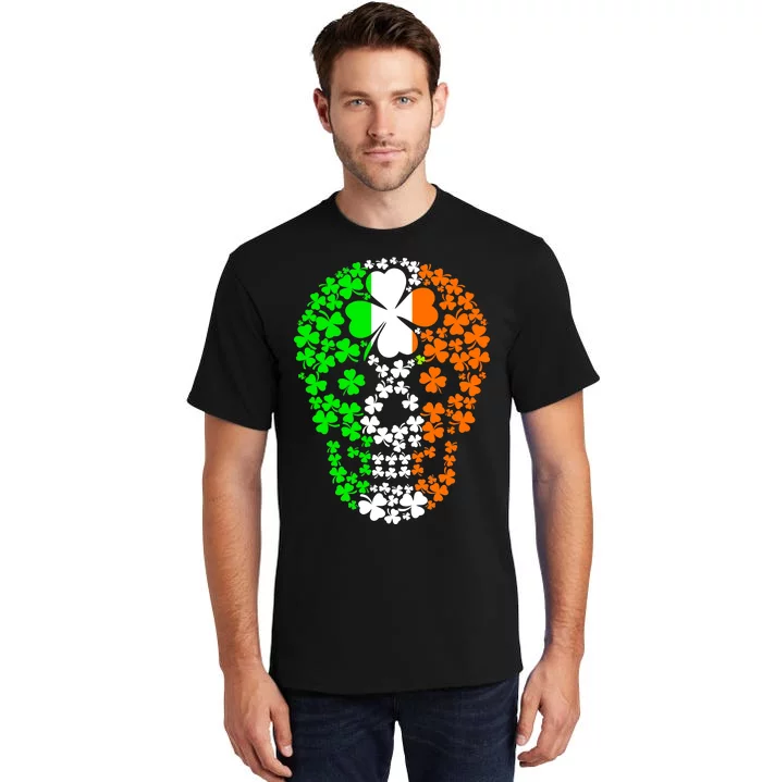 Irish Skull Ireland Clover Tall T-Shirt