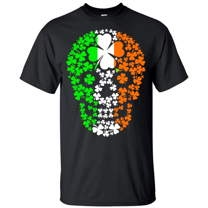 Irish Skull Ireland Clover Tall T-Shirt