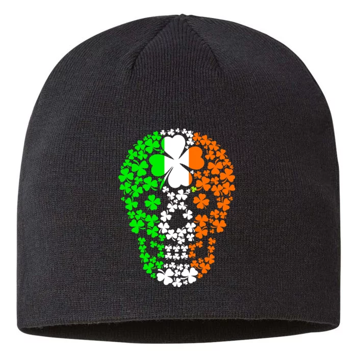 Irish Skull Ireland Clover 8 1/2in Sustainable Knit Beanie