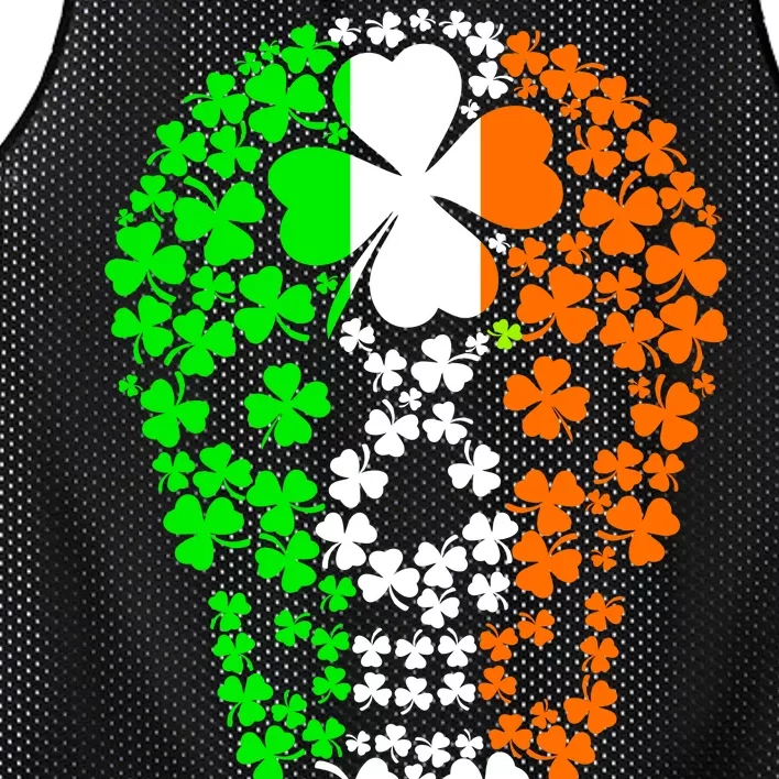 Irish Skull Ireland Clover Mesh Reversible Basketball Jersey Tank