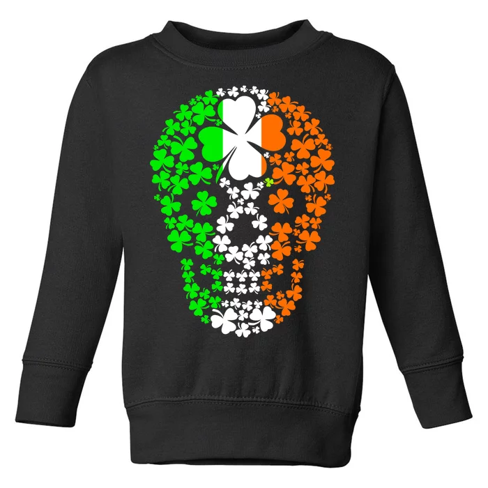 Irish Skull Ireland Clover Toddler Sweatshirt