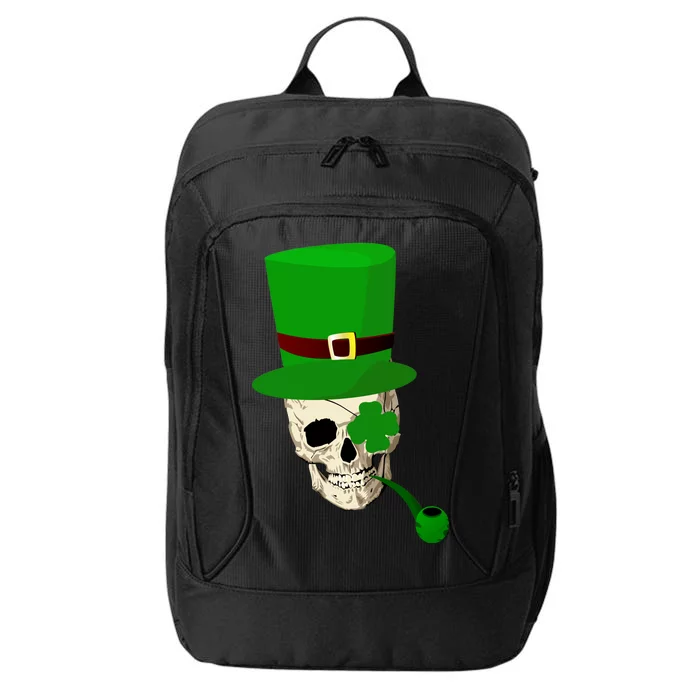 Irish Skull Smoking A Pipe City Backpack