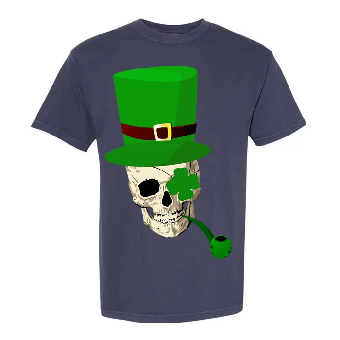 Irish Skull Smoking A Pipe Garment-Dyed Heavyweight T-Shirt