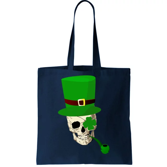 Irish Skull Smoking A Pipe Tote Bag