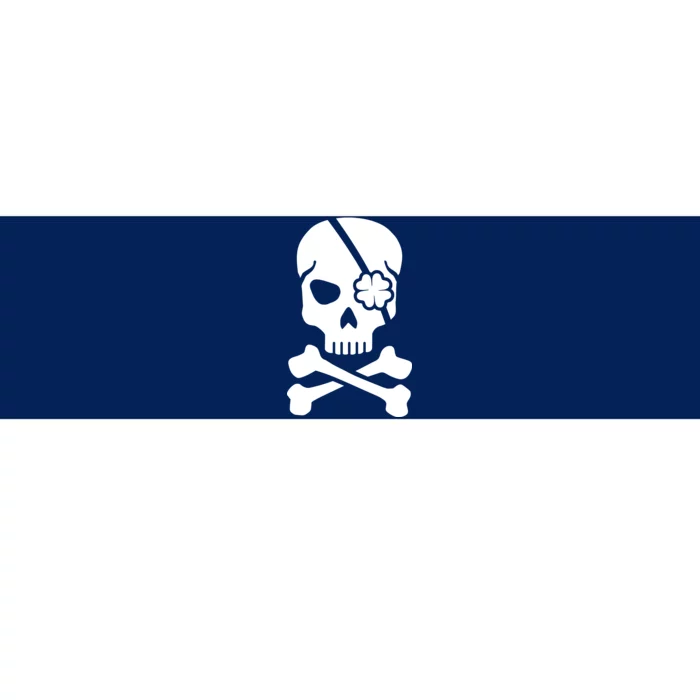 Irish Skull With A Pirate Clover Patch Bumper Sticker