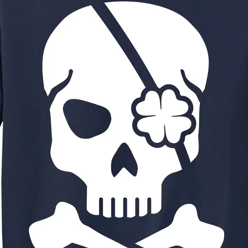 Irish Skull With A Pirate Clover Patch Tall Sweatshirt