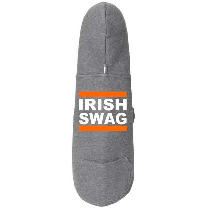 Irish Swag St. Patricks Day Funny Doggie 3-End Fleece Hoodie