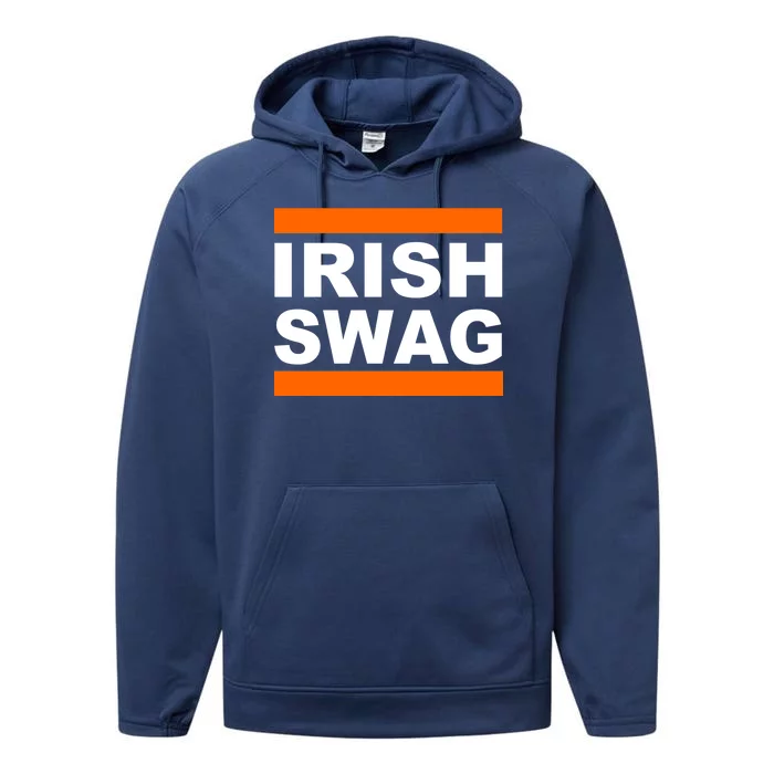 Irish Swag St. Patricks Day Funny Performance Fleece Hoodie