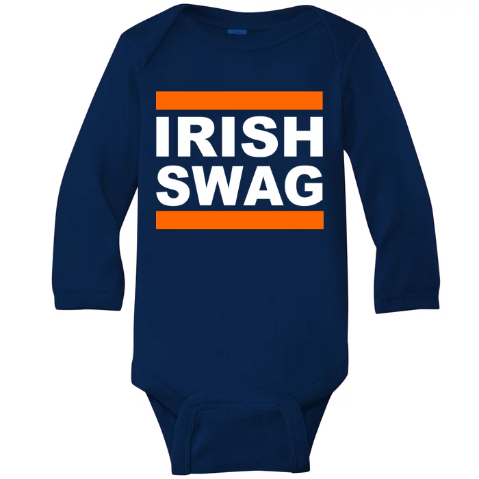 Irish Swag St. Patricks Day Funny Baby Long Sleeve Bodysuit