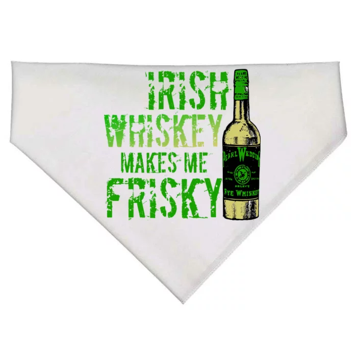 Irish Whisky Makes Me Frisky USA-Made Doggie Bandana