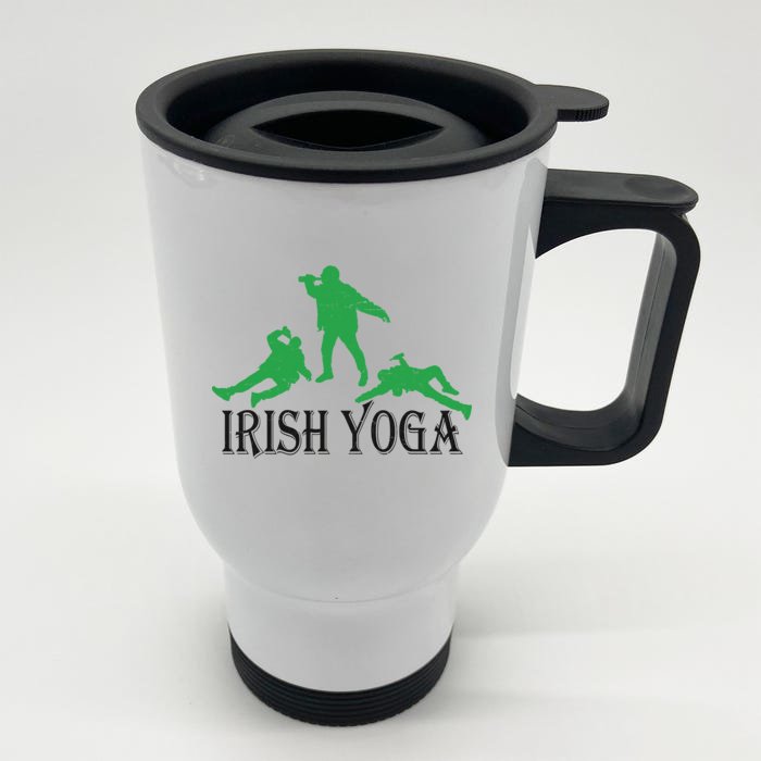 Irish Yoga Front & Back Stainless Steel Travel Mug