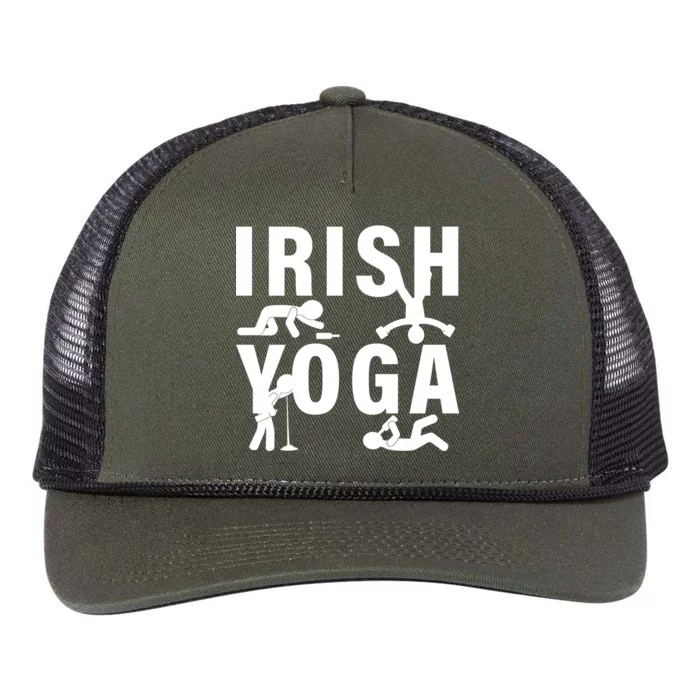 Irish Yoga Funny St. Patrick's Day Retro Rope Trucker Hat Cap