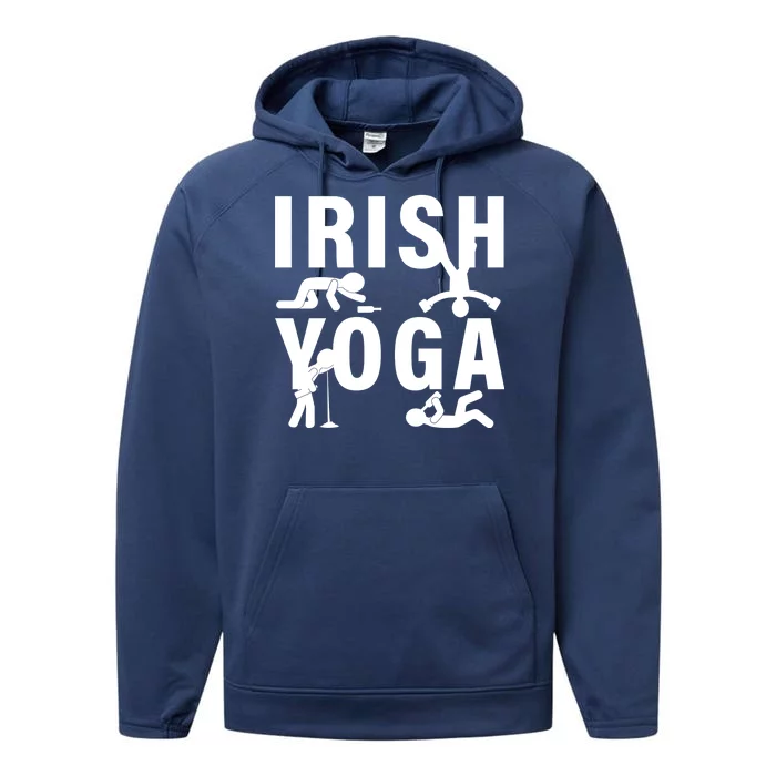 Irish Yoga Funny St. Patrick's Day Performance Fleece Hoodie