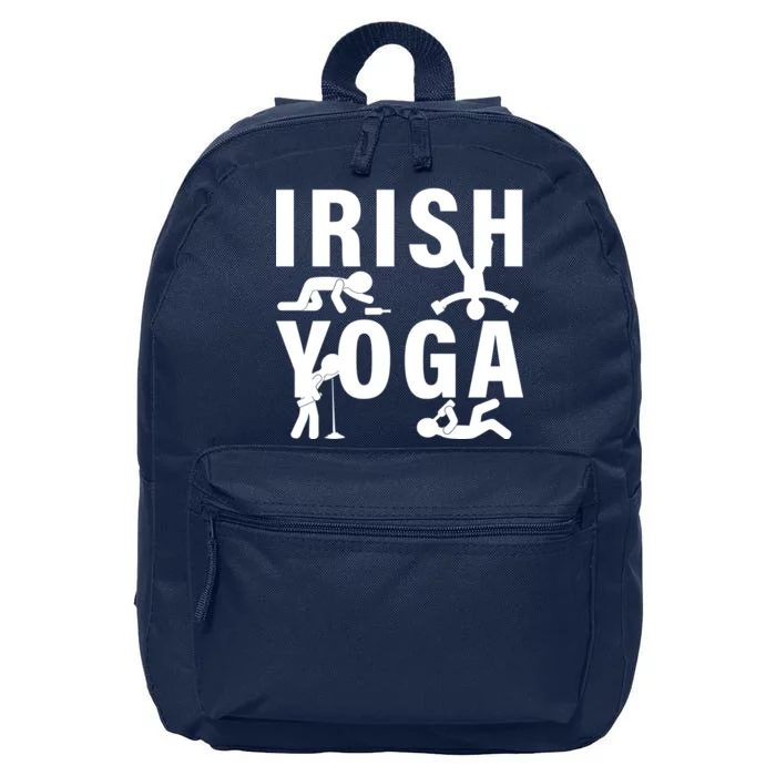 Irish Yoga Funny St. Patrick's Day 16 in Basic Backpack