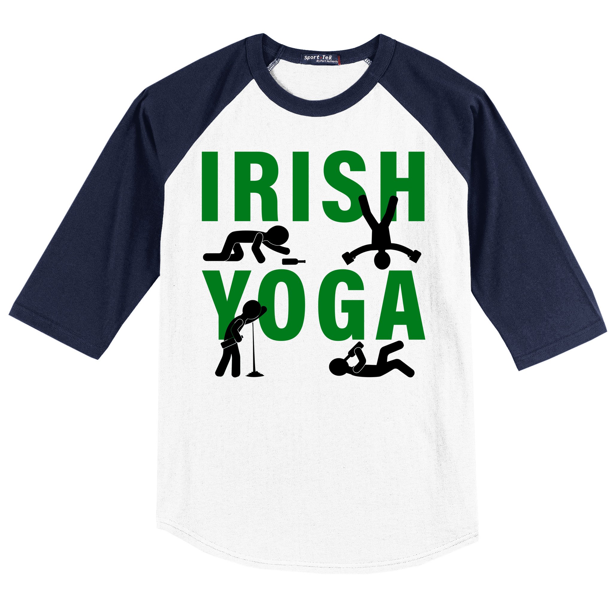 Irish Yoga Funny St. Patrick's Day Baseball Sleeve Shirt