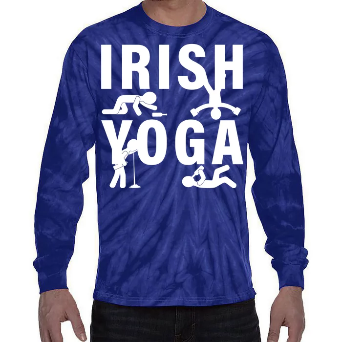 Irish Yoga Funny St. Patrick's Day Tie-Dye Long Sleeve Shirt