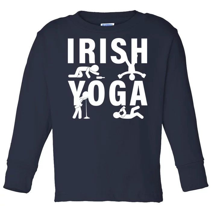 Irish Yoga Funny St. Patrick's Day Toddler Long Sleeve Shirt