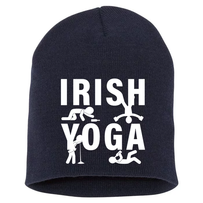 Irish Yoga Funny St. Patrick's Day Short Acrylic Beanie