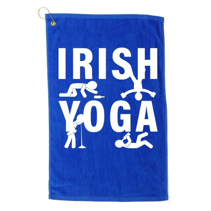 Irish Yoga Funny St. Patrick's Day Platinum Collection Golf Towel