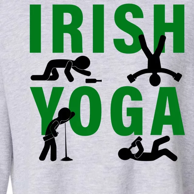 Irish Yoga Funny St. Patrick's Day Cropped Pullover Crew