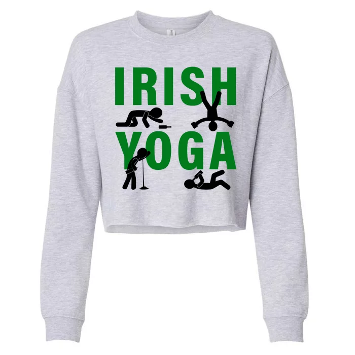 Irish Yoga Funny St. Patrick's Day Cropped Pullover Crew