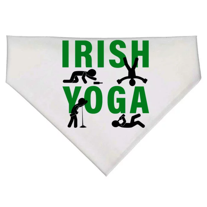 Irish Yoga Funny St. Patrick's Day USA-Made Doggie Bandana