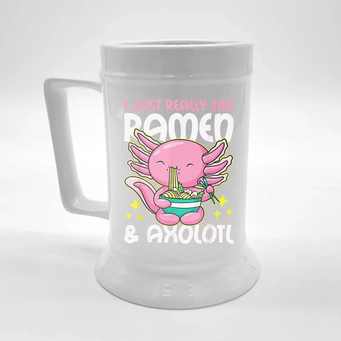 I Really Just love Ra & Axolotl Cute Anime Front & Back Beer Stein