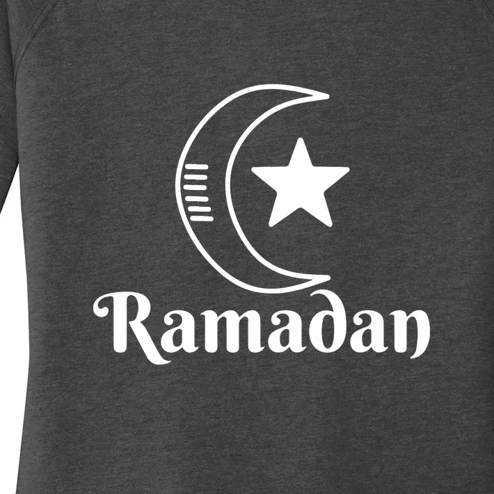 Islamic Ramadan Kareem Moon Muslims Gift Women's Perfect Tri Tunic Long Sleeve Shirt